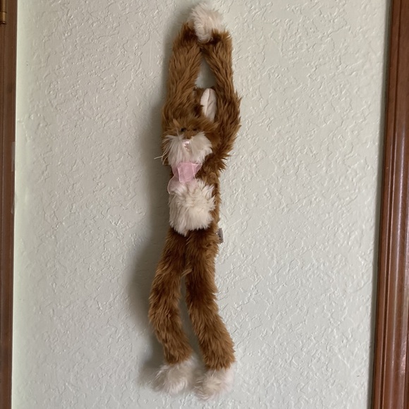 Fiesta 17 inch hanging Shaggy Rabbit ears adjustable Brown Eyes with Thread nose - Picture 5 of 9